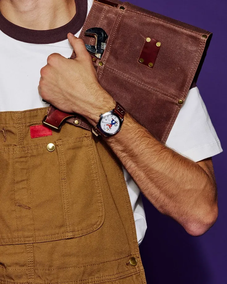 Fix-It Goofy White Dial Leather Strap AW1698-08W | CITIZEN